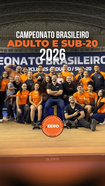 Arte original da AAPZ com a equipe no Campeonato Brasileiro Adulto e Sub-20 de 2026